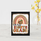 Retro Oh Hey Achtste Klas Boho Regenboog Eerste Da Kaart (Gele Bloem)