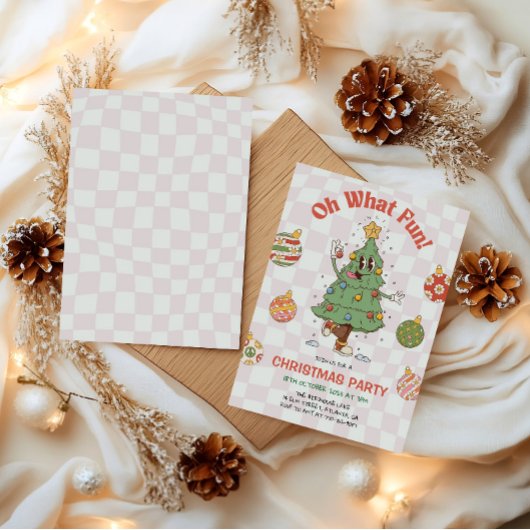 Retro Oh Wat Een Leuke Kerst Uitnodiging