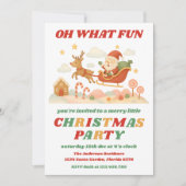 Retro Oh Wat Leuk Kerstfeest Bewerkbaar Kaart (Voorkant)