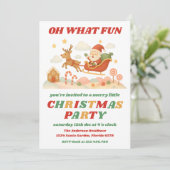 Retro Oh Wat Leuk Kerstfeest Bewerkbaar Kaart (Staand voorkant)