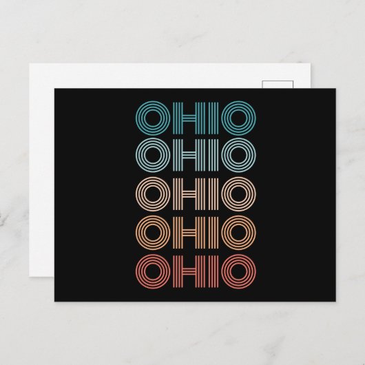 Retro Ohio -Amerikaanse staten Gifts Briefkaart (Voorkant / Achterkant)
