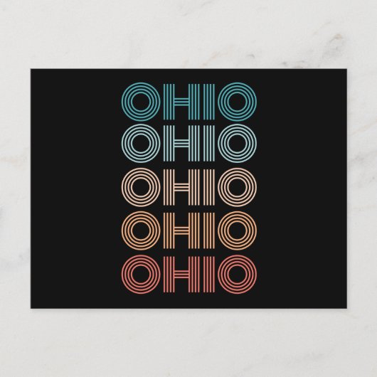 Retro Ohio -Amerikaanse staten Gifts Briefkaart (Voorkant)