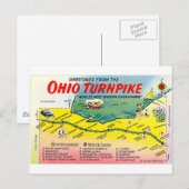 Retro Ohio Turnpike briefkaart (Voorkant / Achterkant)