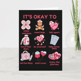 Retro Oké Valentijnsdag bewustzijn van geestelijke Kaart