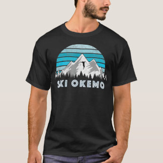  Retro Okemo Vermont Sneeuwski T-shirt