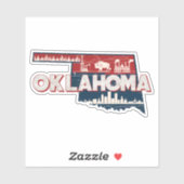 Retro Oklahoma State Car Sticker (Vel)
