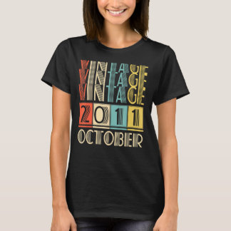Retro oktober 2011 10e verjaardag van de Mannen W T-shirt