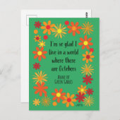 Retro oktober Anne of Green Gables herfst bloemen Briefkaart (Voorkant / Achterkant)