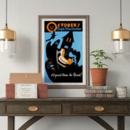 Retro Oktober Een goed moment om te lezen Poster