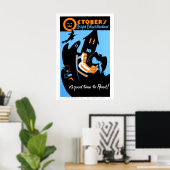 Retro Oktober Een goed moment om te lezen Poster (Thuiskantoor)