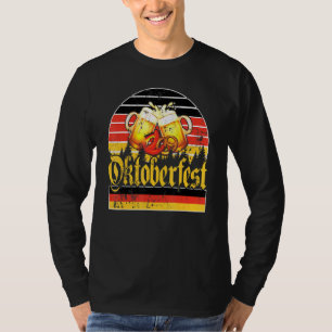 Retro Oktoberfest Duitsland Vlag Drink BE T-shirt