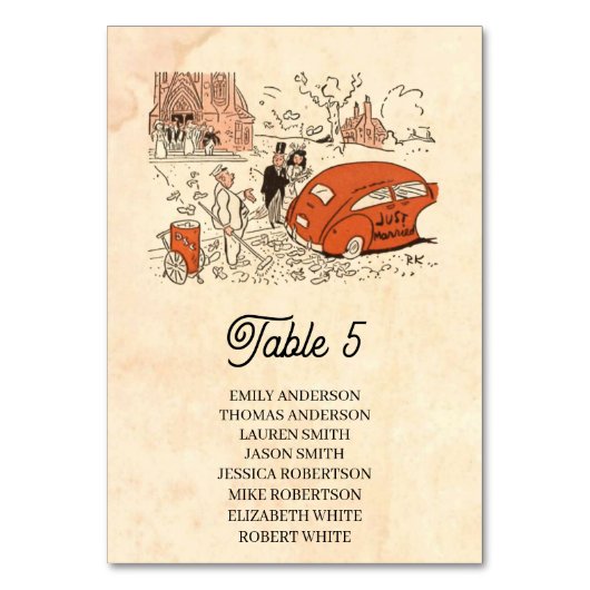 Retro Old 50s Comic Book Rustic Wedding Kaart (Achterkant)