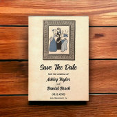 Retro Old 50s Rustic Wedding Save the Date Kaart