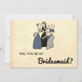  Retro Old, ben je mijn Bridesmaid-kaart Kaart (Voorkant)