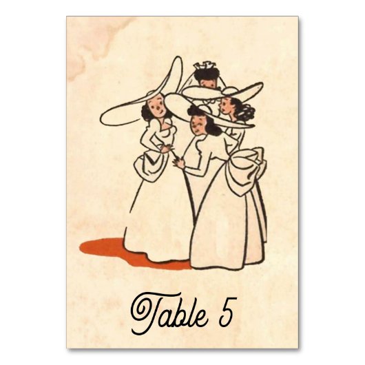 Retro Old Bridesmaids Comic Rustic Wedding Kaart (Achterkant)