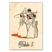 Retro Old Bridesmaids Comic Rustic Wedding Kaart (Voorkant)