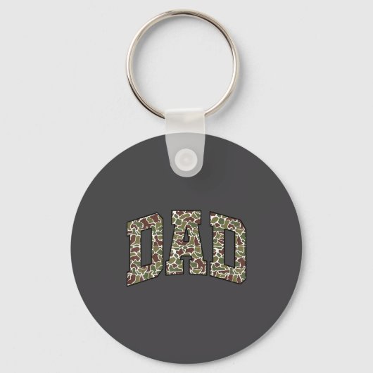 Retro Old Camo Dad Camouflage Fathers Day  Sleutelhanger (Voorkant)