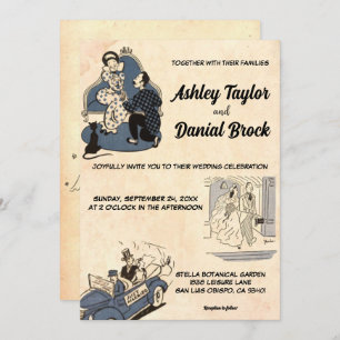  Retro Old Classic Comic Book Style Weddenschap Kaart