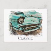 *~* Retro Old Classic  Painting Briefkaart (Voorkant)