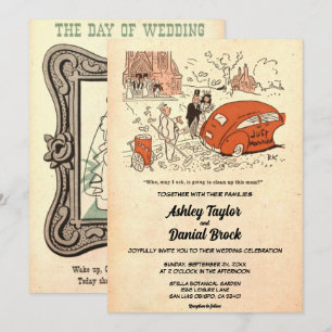  Retro Old Comic Funny Sarcastic Wedding Kaart