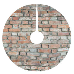  Retro Old Distsed Brick Wall textuur Kerstboom Rok