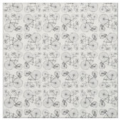 Retro Old Fashioned Bicycles Classic Bike Pattern Stof (Swatch)