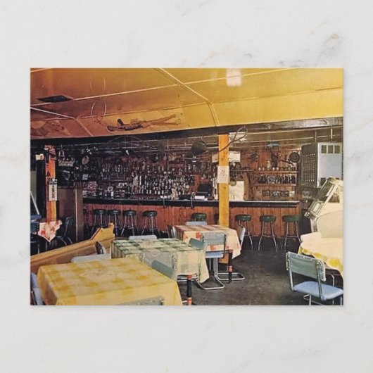 Retro Old Fashioned Shot en a Beer Tavern Briefkaart (Voorkant)