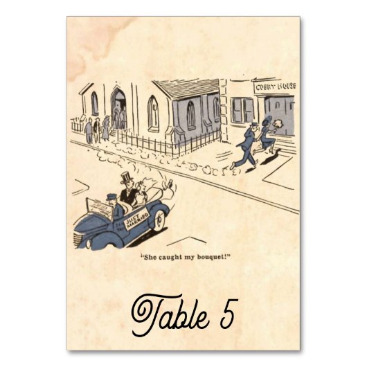  Retro Old Funny 50s Comic Rustic Wedding Kaart (Voorkant)