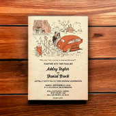  Retro Old Funny Couple 50s Pop Art Wedding Kaart