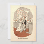  Retro Old Funny Couple 50s Rustic Wedding Kaart (Achterkant)