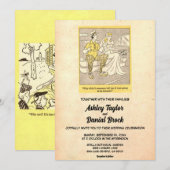  Retro Old Funny Couple Comic Book Wedding Kaart (Voorkant / Achterkant)