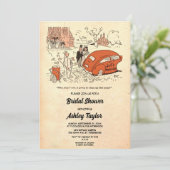  Retro Old Funny Couple Comic Vrijgezellenfeest Kaart (Staand voorkant)