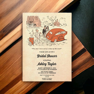  Retro Old Funny Couple Comic Vrijgezellenfeest Kaart