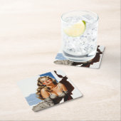 Retro Old Hollywood Mooie Blonde Vrouw Kartonnen Onderzetters (Insitu)