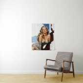 Retro Old Hollywood Mooie Blonde Vrouw Wandkleed (In situ)