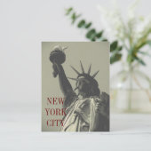 Retro Old look Statue of Liberty New York City Briefkaart (Staand voorkant)