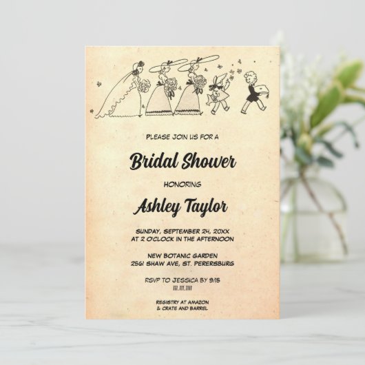  Retro Old Middeleury Modern Vrijgezellenfeest Kaart (Staand voorkant)