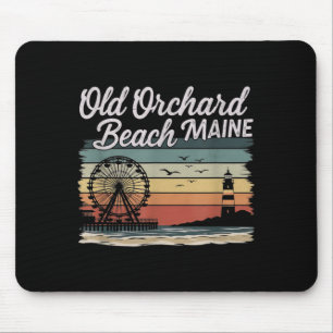 Retro Old Orchard Beach Maine Grafische Kunst Ontw Muismat