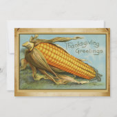 Retro Old Paper Sunflower Thanksgiving Holiday Kaart (Achterkant)