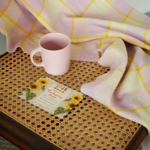 Retro Old Paper Sunflower Thanksgiving Holiday Kaart