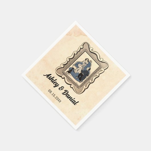  Retro Old proposal bijtende komische bruiloft Servet (Hoek)