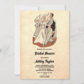  Retro Old Romantic Chic Vrijgezellenfeest Kaart (Voorkant)