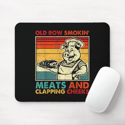 Retro Old Row Smoking Meats And Clapping Cheeks Fu Muismat (Met muis)