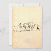 Retro Old Rustic 50s Comic Stylish Wedding Kaart (Achterkant)