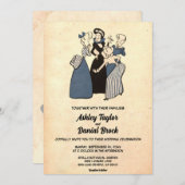  Retro Old Rustic Funny Sarcasm Wedding Kaart (Voorkant / Achterkant)