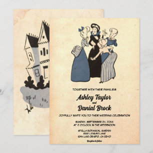 Retro Old Rustic Funny Sarcasm Wedding Kaart