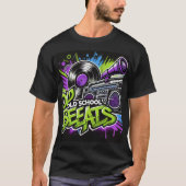 Retro Old School Beats Graphic T-shirt – Vinyl (Voorkant)