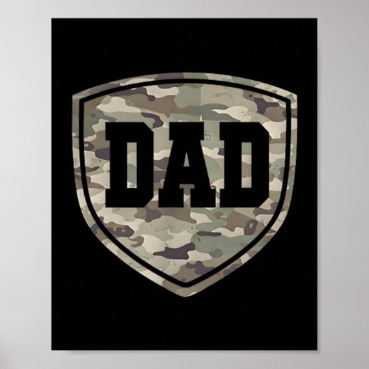 Retro Old School Camo Vader Zak Camouflage Vader Poster (Voorkant)