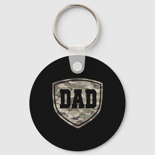 Retro Old School Camo Vader Zak Camouflage Vader Sleutelhanger (Voorkant)