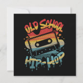 Retro Old School Hip Hop Graffiti Cassette mixtape Kaart (Voorkant)